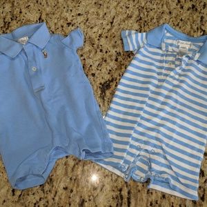 Set of 2 Ralph Lauren baby boy Rompers 💙